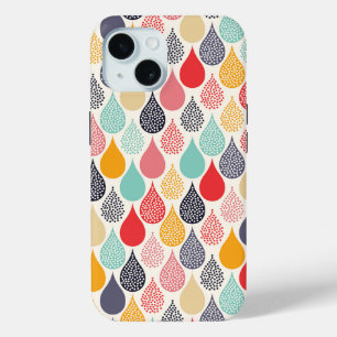 Funda Para iPhone 15 Patrón de puntos de arte pop Raindrop
