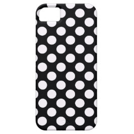 Funda Para iPhone 11 Patrón de puntos de polka blanco y negro