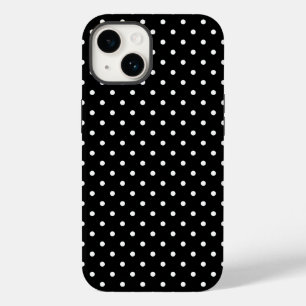 Funda Para iPhone 14 De Case-Mate Patrón de puntos de polka blanco y negro 14