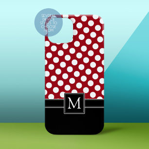 Funda Para iPhone 14 De Case-Mate Patrón de puntos de polka con monograma