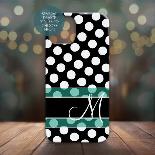 Funda Para iPhone 14 Pro Max De Case-Mate Patrón de puntos de polka con monograma