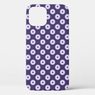 Funda Para iPhone 12 Patrón de puntos de Polka - Lavanda violeta azul p