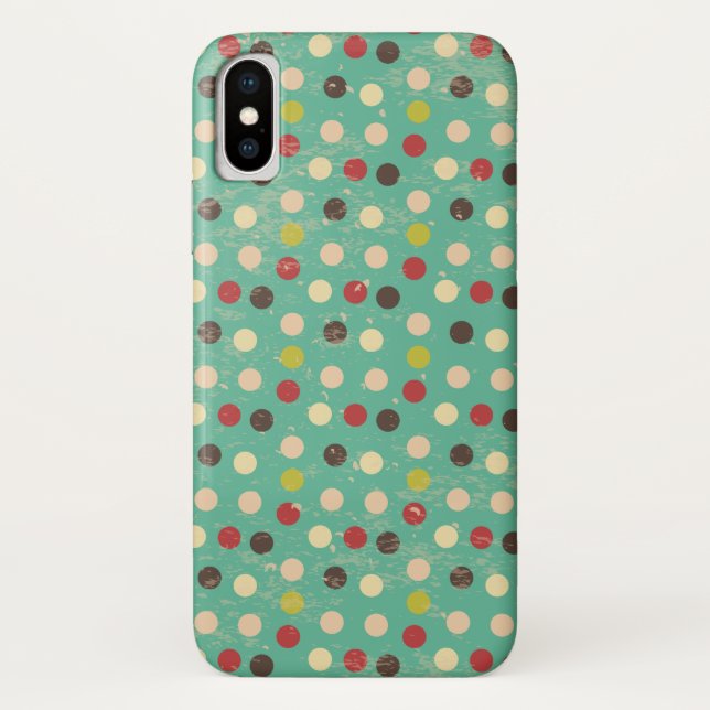 Funda De Case-Mate Para iPhone Patrón de puntos de polka ondulados (Reverso)