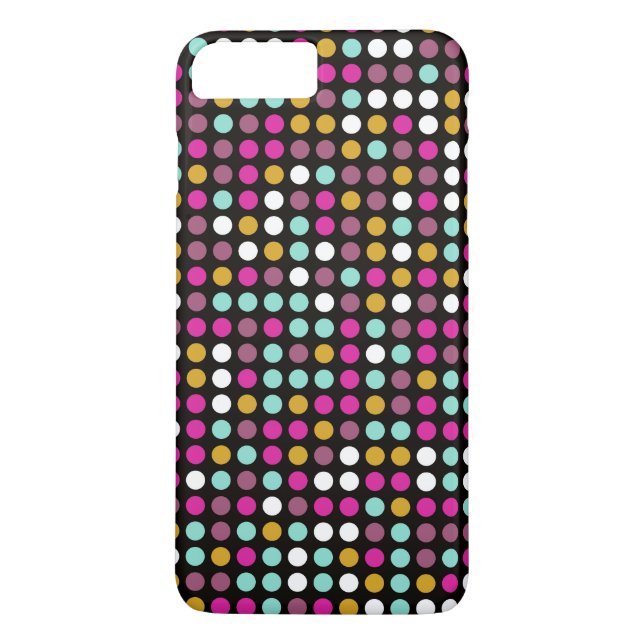 Funda De Case-Mate Para iPhone Patrón de puntos de polka pop retro #10 (Reverso)