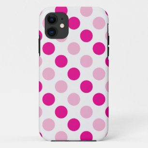 Funda Para iPhone 11 Patrón de puntos de polka rosa