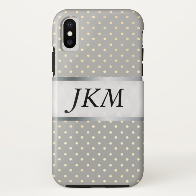 Funda De Case-Mate Para iPhone patrón de puntos elegante (Reverso)