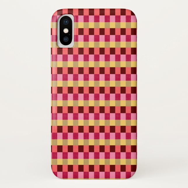 Funda De Case-Mate Para iPhone Patrón de puntos monogramados de polka (Reverso)