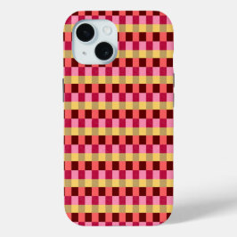 Funda Para iPhone 15 Patrón de puntos monogramados de polka