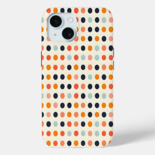 Funda Para iPhone 15 Patrón de puntos retro