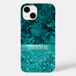 Funda Para iPhone 14 De Case-Mate Patrón de purpurina floral femenino moderno person