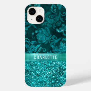Funda Para iPhone 14 De Case-Mate Patrón de purpurina floral femenino moderno person