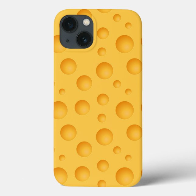 Funda De Case-Mate Para iPhone Patrón de queso amarillo (Reverso)
