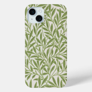 Funda Para iPhone 15 Mini Patrón de ramas verdes frondosas