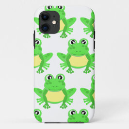Funda Para iPhone 11 Patrón de rana de Personalizado verde lindo Kawaii
