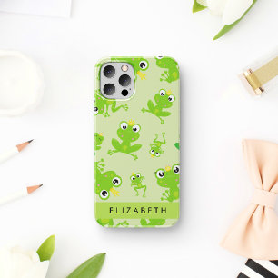Funda Para iPhone 12 Pro Patrón de rana, ranas verdes, príncipe de rana, tu
