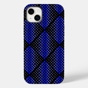Funda Para iPhone 14 Plus De Case-Mate Patrón de rastrillo azul 01 BG negro