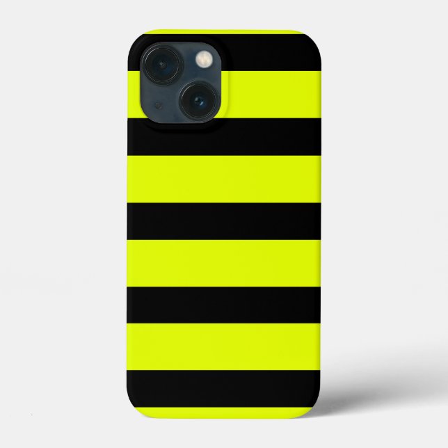 Funda De Case-Mate Para iPhone Patrón de rayas amarillas (Reverso )