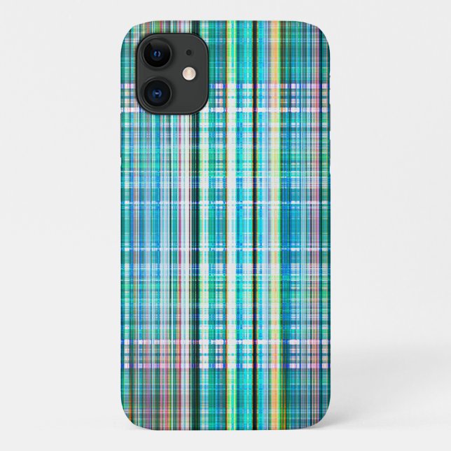 Funda De Case-Mate Para iPhone Patrón de rayas ásperas verdes (Reverso)