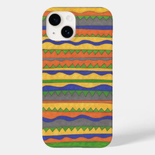 Funda Para iPhone 14 De Case-Mate Patrón de rayas coloridas