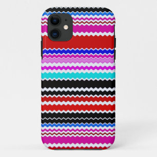 Funda Para iPhone 11 Patrón de rayas de cheurón colorido 2