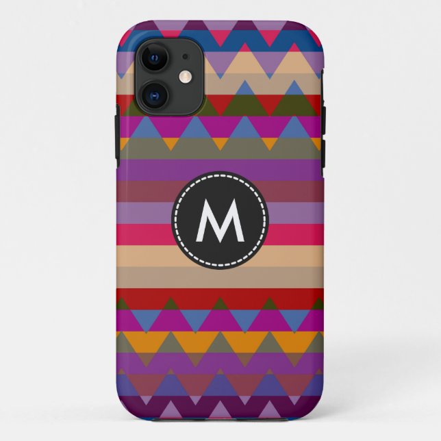 Funda De Case-Mate Para iPhone Patrón de rayas de chevron de moda #9 (Reverso)