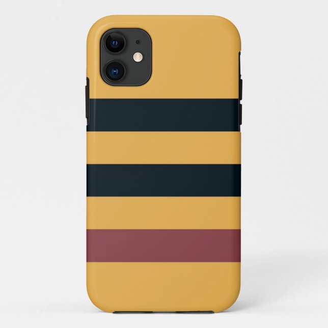 Funda De Case-Mate Para iPhone Patrón de rayas de época (Reverso)