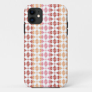 Funda Para iPhone 11 Patrón de rayas de ikat rojo geométrico