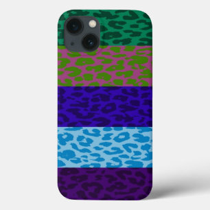 Funda Para iPhone 13 Patrón de rayas de piel de leopardo 5