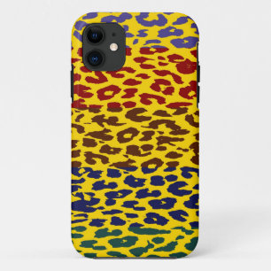 Funda Para iPhone 11 Patrón de rayas de piel de leopardo multicolor 8