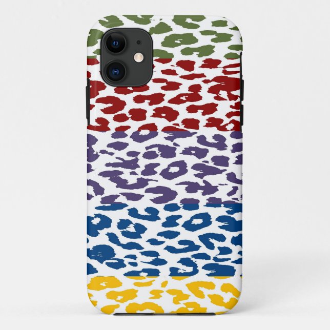 Funda De Case-Mate Para iPhone Patrón de rayas de piel de leopardo retro (Reverso)