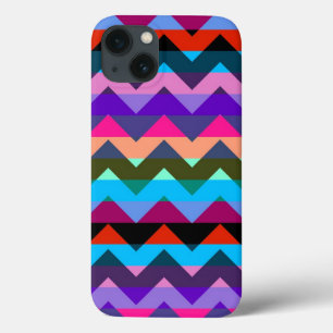 Funda Para iPhone 13 Patrón de rayas de zigzag multicolor 2