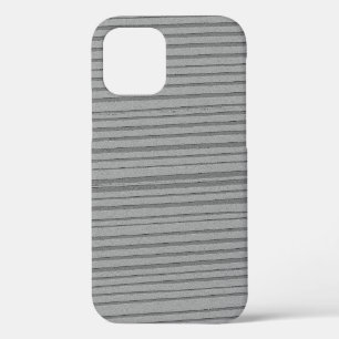 Funda Para iPhone 12 Patrón de rayas modernas únicas en gris plateado