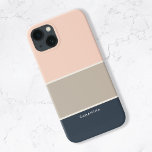Funda Para iPhone 13 Patrón de rayas moderno y elegante<br><div class="desc">Personalice este moderno estuche para iPhone con rayas de bloques de color minimalista. Añade tu nombre,  monograma o iniciales.</div>