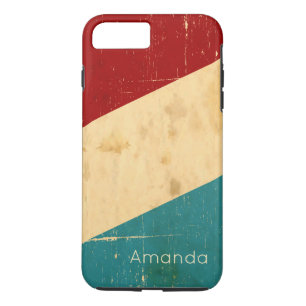 Funda Para iPhone 8 Plus/7 Plus Patrón de rayas onduladas de vintage personalizada