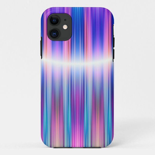 Funda De Case-Mate Para iPhone Patrón de rayas púrpura (Reverso)