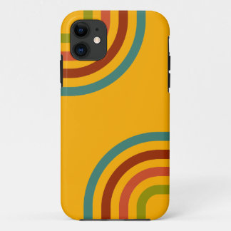 Funda Para iPhone 11 Patrón de rayas retro de los años 70