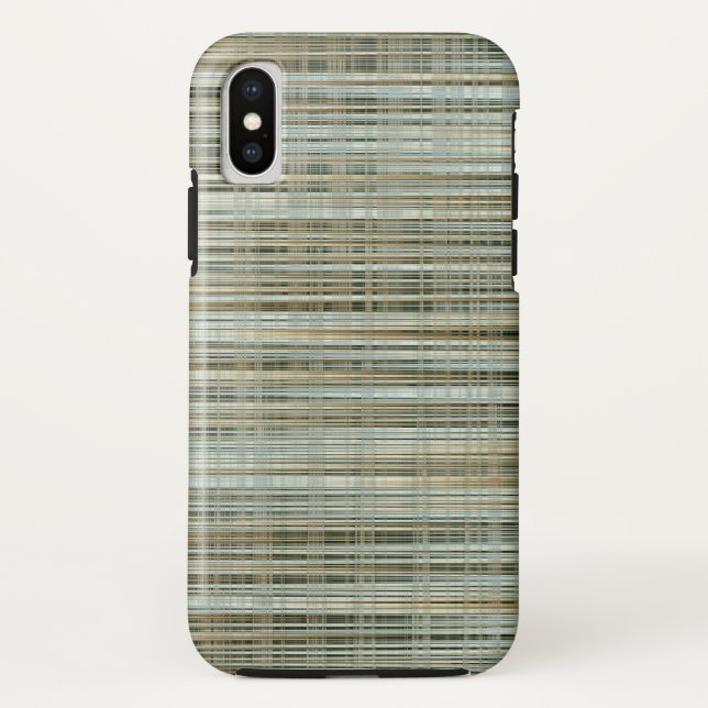 Funda De Case-Mate Para iPhone Patrón de rayas turquesas y doradas (Reverso)