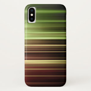 Funda Para iPhone X Patrón de rayas verdes