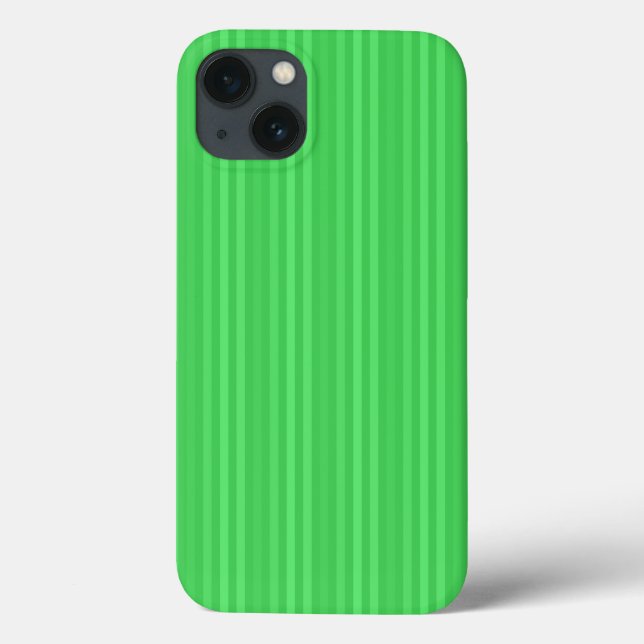 Funda De Case-Mate Para iPhone Patrón de Rayas Verticales Verdes Brillantes (Reverso)