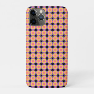 Funda Para iPhone 11 Pro Patrón de rejilla cuadrada retro con colores brill