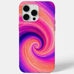 Funda Para iPhone 15 Pro Max Patrón de remolino de pintura en espiral abstracta