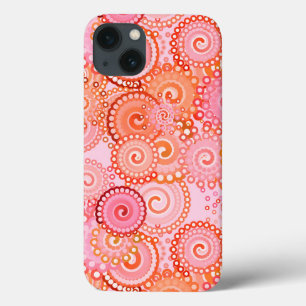title_seo2 Patrón de remolino fractal, coral y rosa