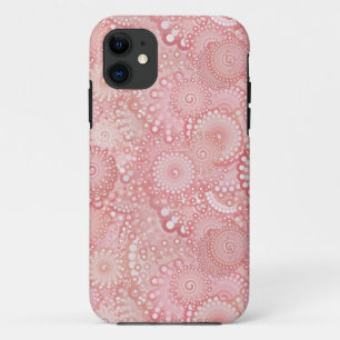 Funda Para iPhone 11 Patrón de remolino rosa y melocotón