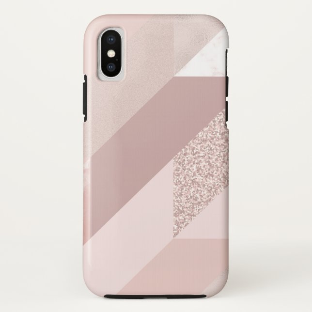 Funda De Case-Mate Para iPhone Patrón de resumen de oro Rosa (Reverso)