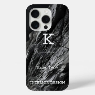 Funda Para iPhone 15 Pro Patrón de resumen de remojo líquido en blanco y ne