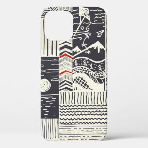 Funda Para iPhone 12 Patrón de retazos impecable a partir de garabatos