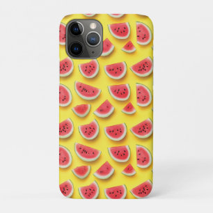 Funda Para iPhone 11 Pro Patrón de rodajas de sandía fresca en amarillo