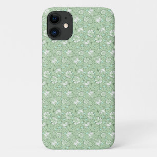 Funda Para iPhone 11 Patrón de rosa en verde claro
