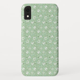 Funda Para iPhone XR Patrón de rosa en verde claro