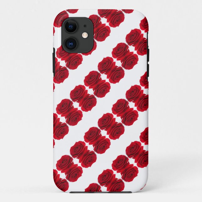 Funda De Case-Mate Para iPhone patrón de rosas rojas (Reverso)